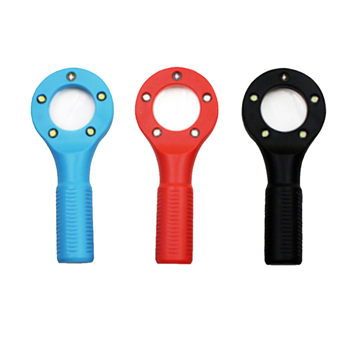 2 Handheld Magnifying Glass with 5 LED Light Magnifier Jewelry Loupe Lens Menu
