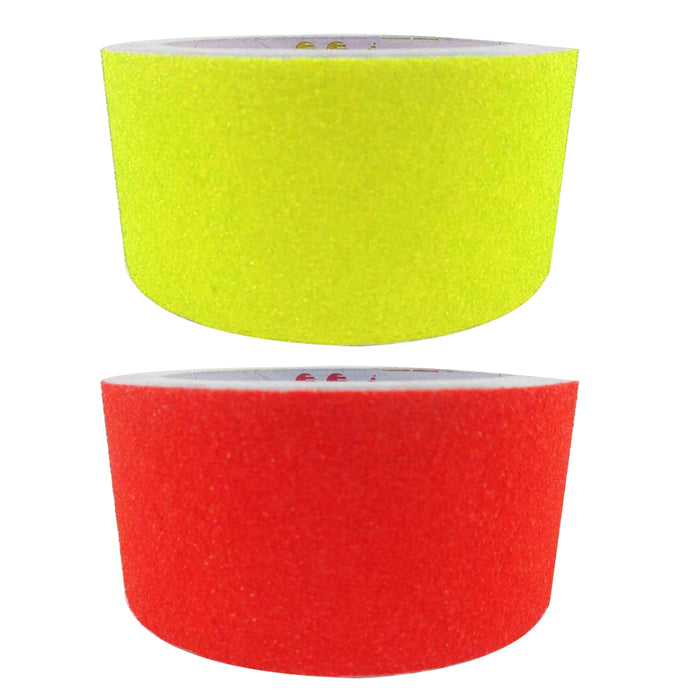 1 Roll Neon Color Course Grit Tape Safe Non Skid Anti Slip Sticker Grip 2"x12FT