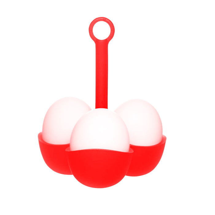 Silicone 3 Egg Boiler Poacher Holder Dipper Egg Cooker Kitchen Tool Cookware New