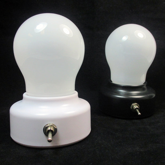 4 LED Light Bulb Set Portable Lamp Closet Battery Operated Cabinet Home Kitchen