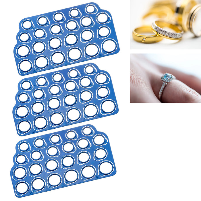 3 Pack Ring Sizer Plastic Gauge Jewelry Finger Measuring Tools Fitter Sizes 2-13