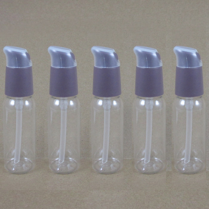 5 Plastic 1oz Spray Bottles Empty Refillable Clear PET 30ml TSA Travel Size !