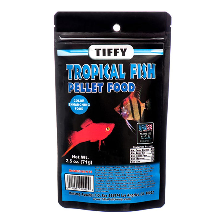 2 Packs Tropical Fish Pellet Food Complete Balanced Diet Color Enhancing 2.5oz