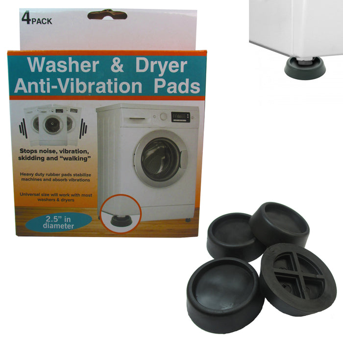 12 Pack Anti Vibration Pads All Rubber Dryer Washer Machine Reduce Noise Walking