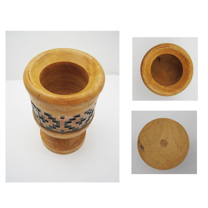ARGENTINA MATE GOURD YERBA TEA CUP WITH STRAW BOMBILLA HANDMADE DETOX DRINK 1529