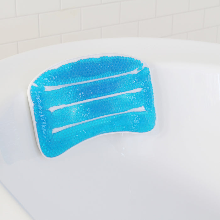 Bath Tub Spa Pillow Cooling Gel Beads W/ Suction Cups Comfort Neck Relax Cushion