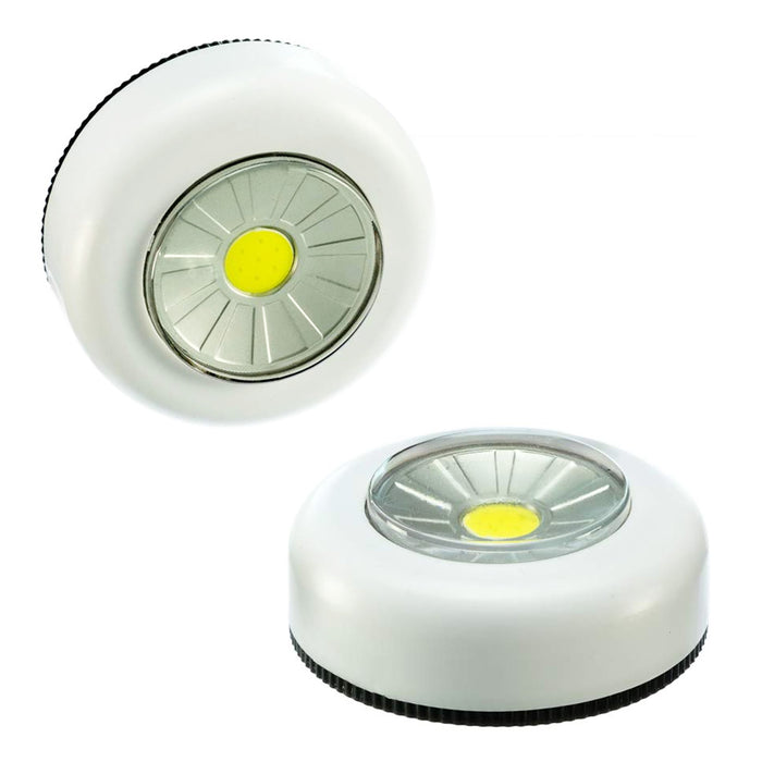 4 Pc COB LED Night Light Push Stick On Wireless Closet Cordless Battery Operated