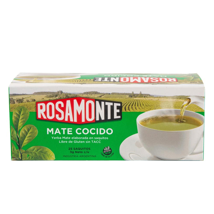 Mate Cocido Tea Rosamonte Yerba 50 Tea Bags Argentina Detox Herbal Diet Drink