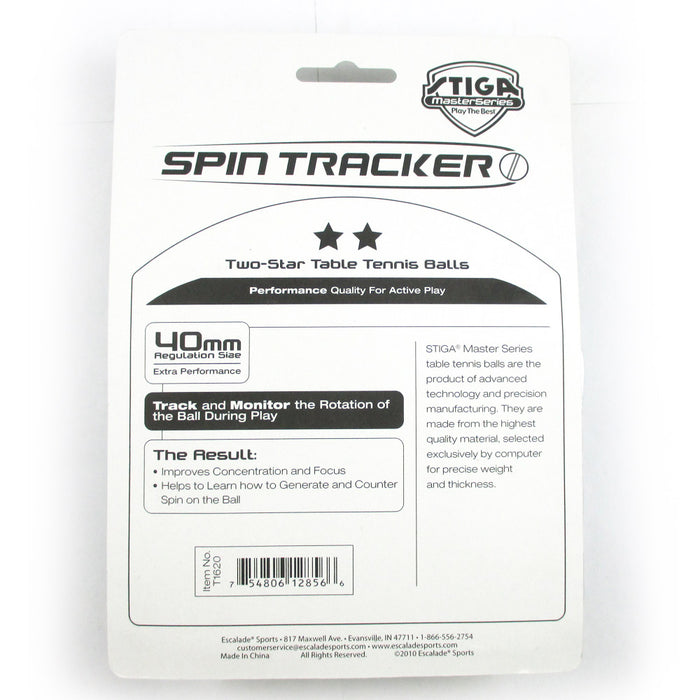 6 Pack Spin Tracker Ping Pong Table Tennis Balls 40mm Regulation Size 2 Star !