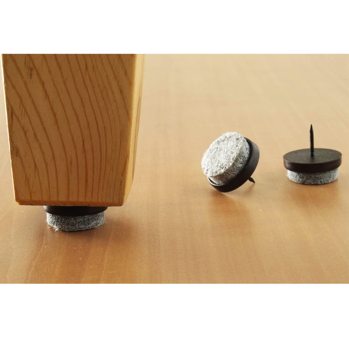 24 Pack Nail On Heavy Duty Felt Pads Slider Wood Furniture Hard Floor Protector