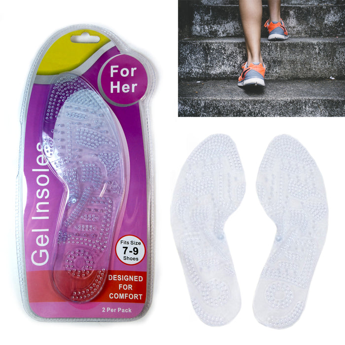 1 Pair Women's Replacement Shoe Gel Inserts Work Boots Sneakers Comfort Cushion