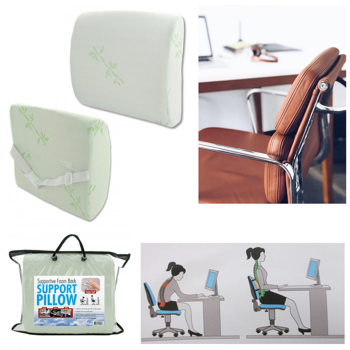 Lower Back Pillow Support Lumbar Cushion Pain Relief Rest Car Office Chairs Seat