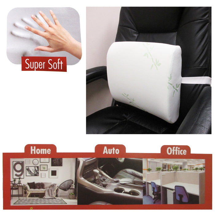 Lower Back Pillow Support Lumbar Cushion Pain Relief Rest Car Office Chairs Seat