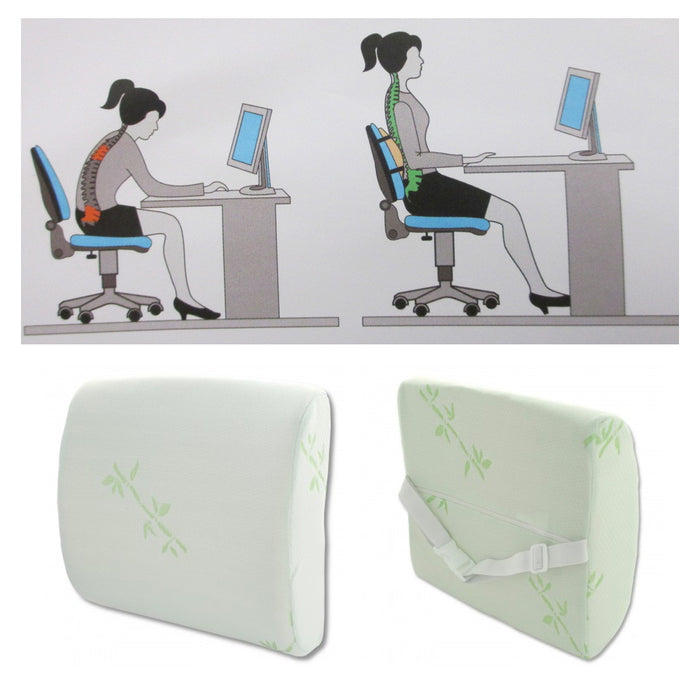 Lower Back Pillow Support Lumbar Cushion Pain Relief Rest Car Office Chairs Seat