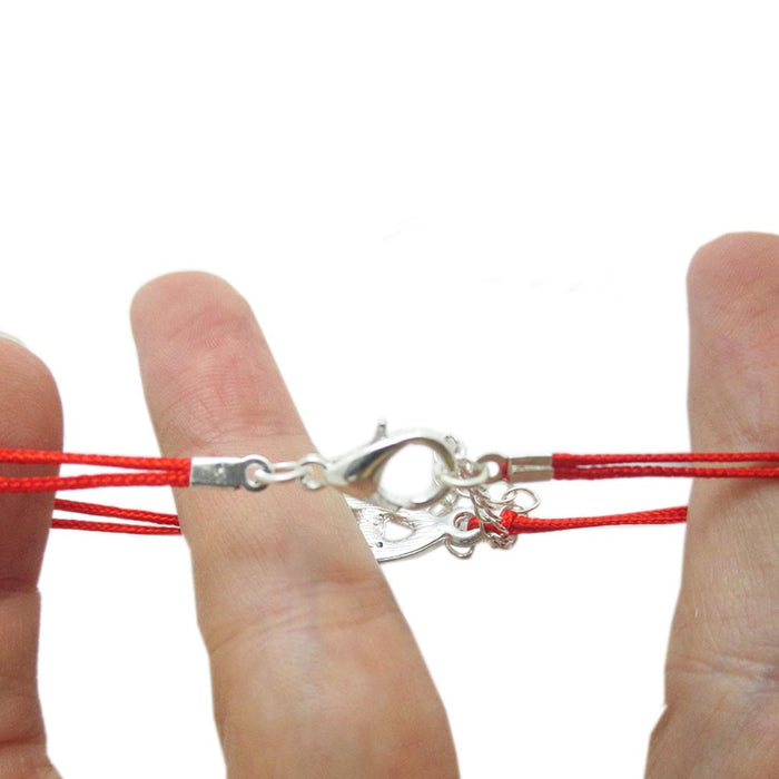 Evil Eye Kabbalah Bracelet Nazar Protection Lucky Red String Silver Adjustable