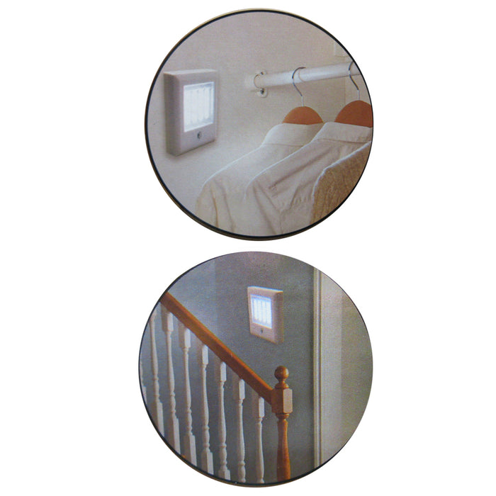 2 Pack Wireless COB LED Night Light Motion Sensor Cordless Battery Operated Lamp