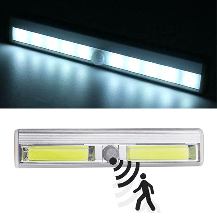 2 Pk Magnetic COB LED Night Light Motion Sensor Wireless Cabinet Closet Lamp Bar