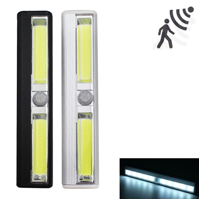2 Pk Magnetic COB LED Night Light Motion Sensor Wireless Cabinet Closet Lamp Bar