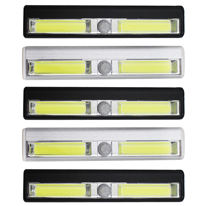 5 Pack Wireless COB LED Cabinet Night Light Motion Sensor Closet Portable Lamp