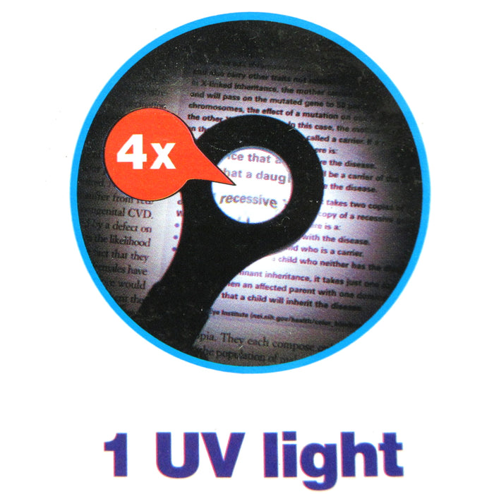 2 Handheld Magnifying Glass with 5 LED Light Magnifier Jewelry Loupe Lens Menu