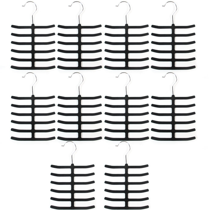 10X Lot Tie Rack Hanger Non Slip Belt Compact Closet Holder Organizer Scarf Hook
