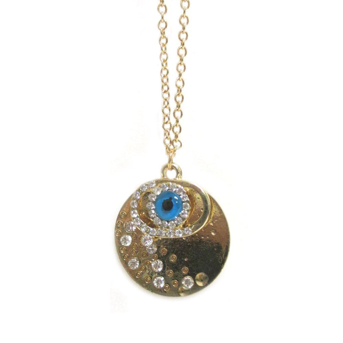 Evil Eye Pendant Necklace Turkish Charm Protection Kabbalah Lucky Jewelry Women