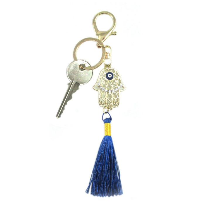 Hamsa Hand Fatima Evil Eye Keychain Kabbalah Protection Nazar Charm Lucky Amulet