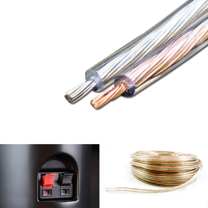 50 FT Feet 16 Gauge Speaker Cable Wire Audio Car Home Audio Amplifier Receiver !