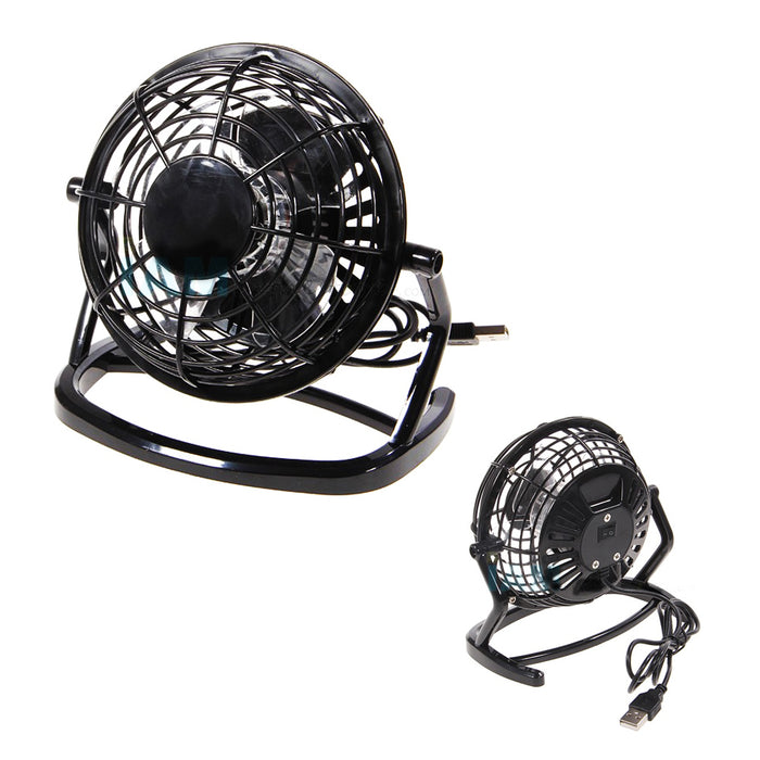 Desk Fan Portable USB Mini Air Cooling Silent PC Laptop Notebook Desktop Black !