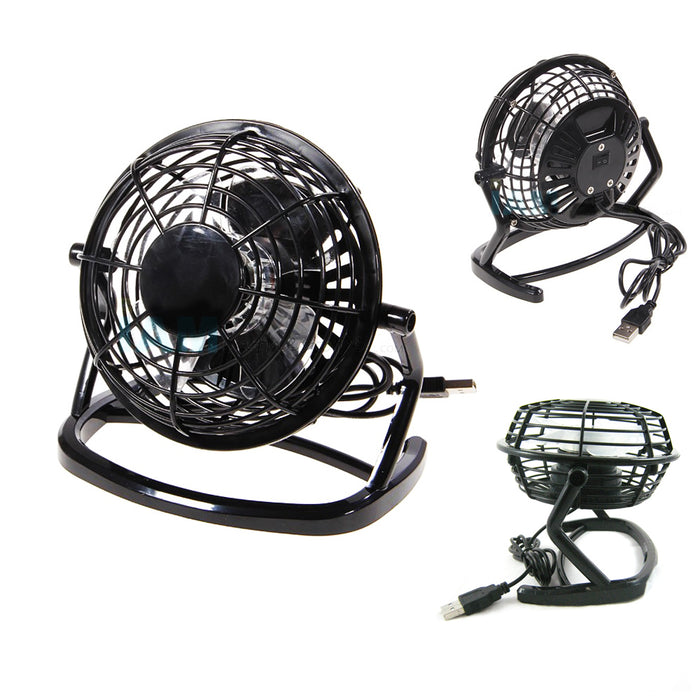 Desk Fan Portable USB Mini Air Cooling Silent PC Laptop Notebook Desktop Black !
