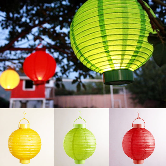 3X Multi Colors Round Chinese Paper LED Lanterns Lights Wedding Party Decoration