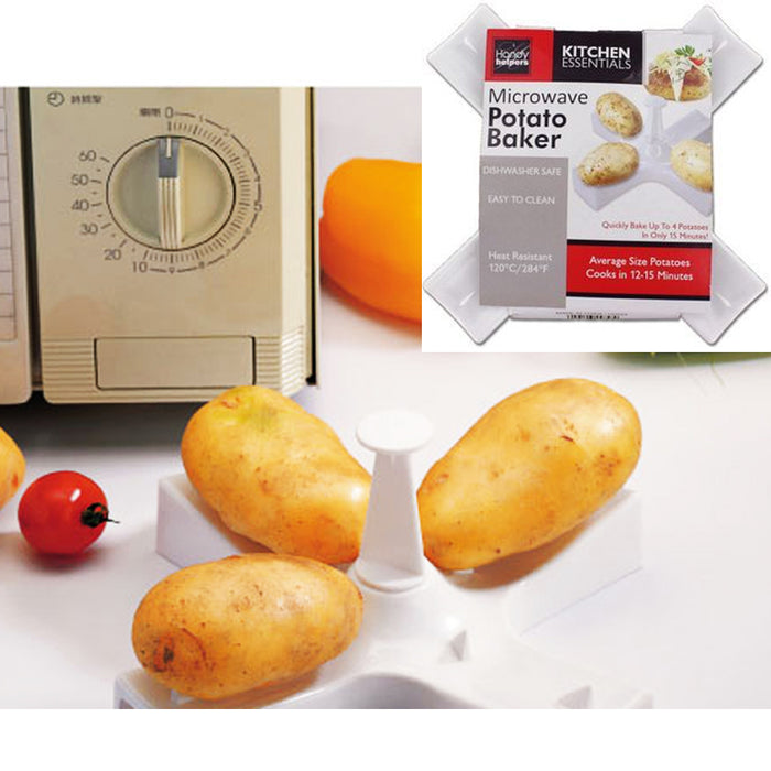 Microwave Potato Cooker Baker Make 4 Potatoes Fast Kitchen Accessory Novelty New