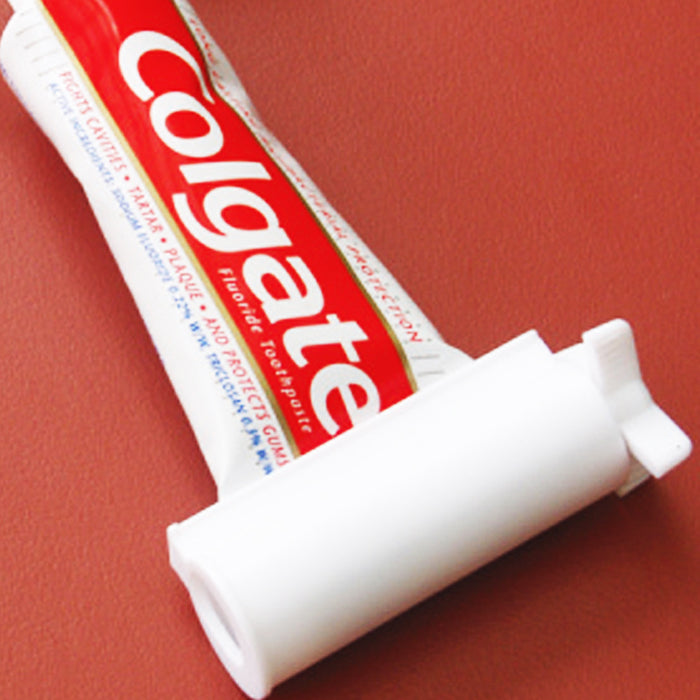 1 Plastic Rolling Toothpaste Tube Easy Squeezer Dispenser Holder Sucker Hanger !
