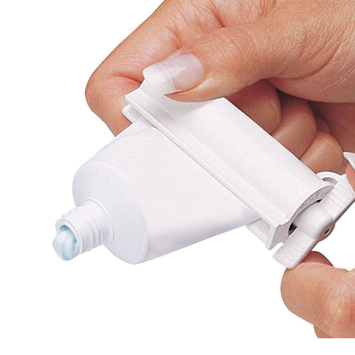 1 Plastic Rolling Toothpaste Tube Easy Squeezer Dispenser Holder Sucker Hanger !