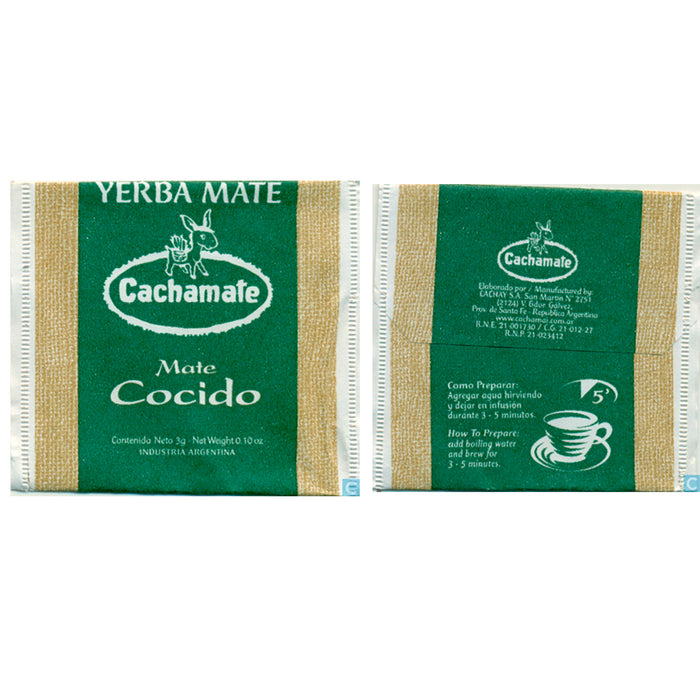 Cachamate Mate Cocido 25 Tea Bags Argentina Herbal Weight Loss Drink Detox Diet