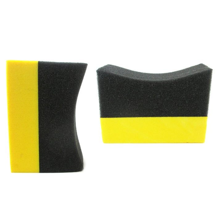 12 Contour Tire Dressing Applicator Pads Gloss Shine Color Sponge Wax Polishing