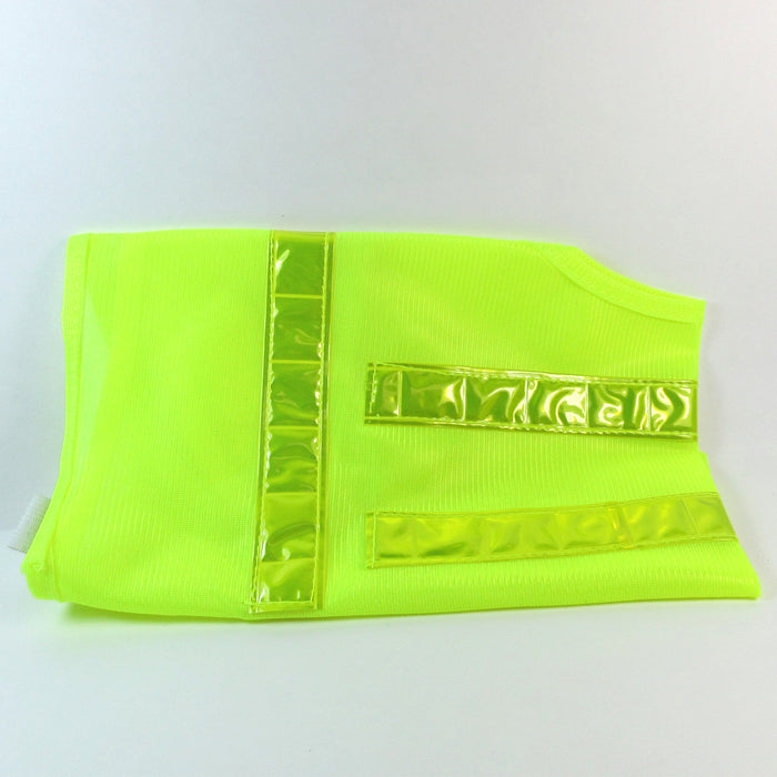 1 Safety Pet Dog Cat Reflective Vest Yellow Adjustable Strap Soft Mesh Walk Hunt