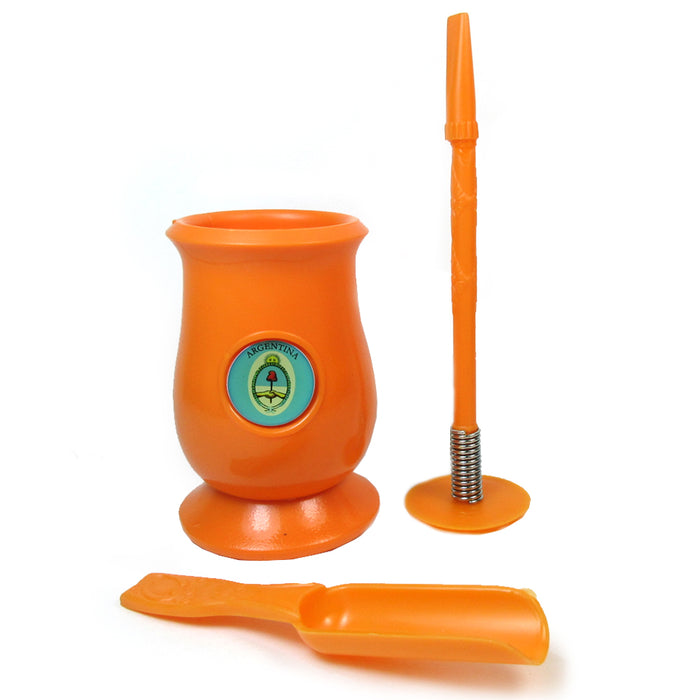 Special kit autoclean from Argentina Mate Gourd Set with Spoon Bombilla Straw and Yerba Remover Gift Kit 941