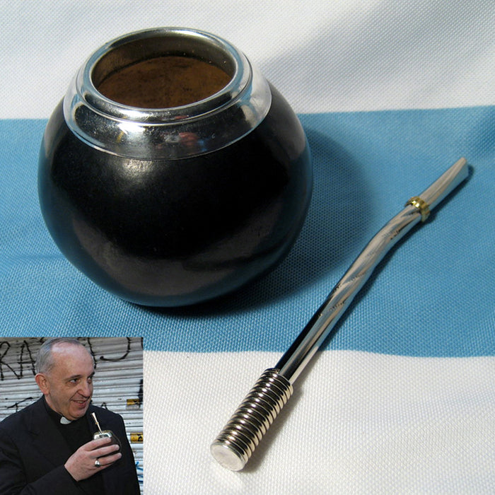 New Argentina Mate Gourd Tea Cup Straw Bombilla Infuse Healthy Drinking Kit 4797