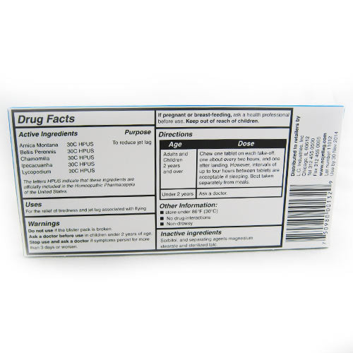 2 Packs No Jet Lag Remedy Homeopathic Pills Jet Lag Relief Travel 64 Tablets