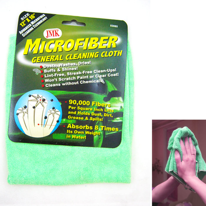 Pack of 4 Microfiber Cleaning Cloth Rag Car Polishing Detailing Towels 12"x16"