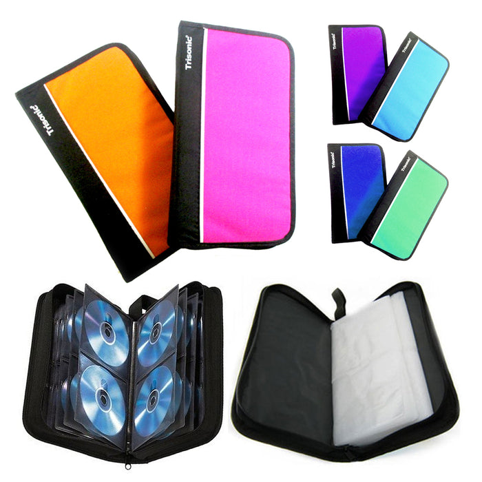 1 x 64 Disc CD Case Holder DVD Storage Wallet Organizer Book Media Case Bag New
