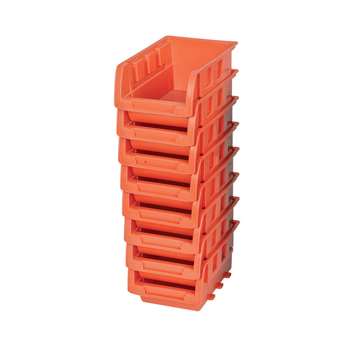 8 Stackable Storage Bins Plastic Small Container Organizer Parts Tray Wall Mount