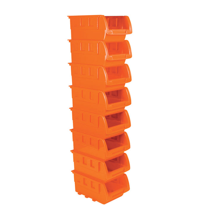 8 Stackable Storage Bins Plastic Small Container Organizer Parts Tray Wall Mount