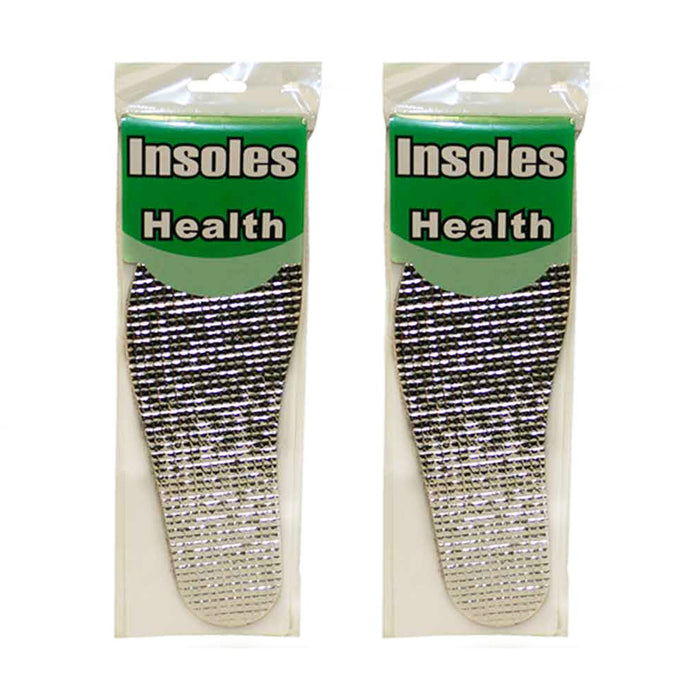 2 Pair Shoe Warmers Insulating Foil Thermal Insoles Mens Ladies Winter Warm New