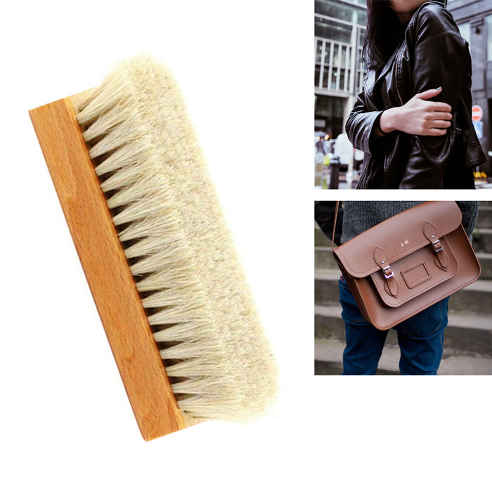 10 Lot Wood Brush Shoe Shine Polish Applicator Clean Wax Buffing Boot Purse Care
