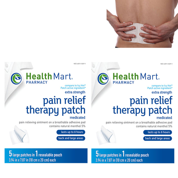 10PC Cold Hot Medicated Patches Extra Strength Pain Relief Therapy Back Muscle L