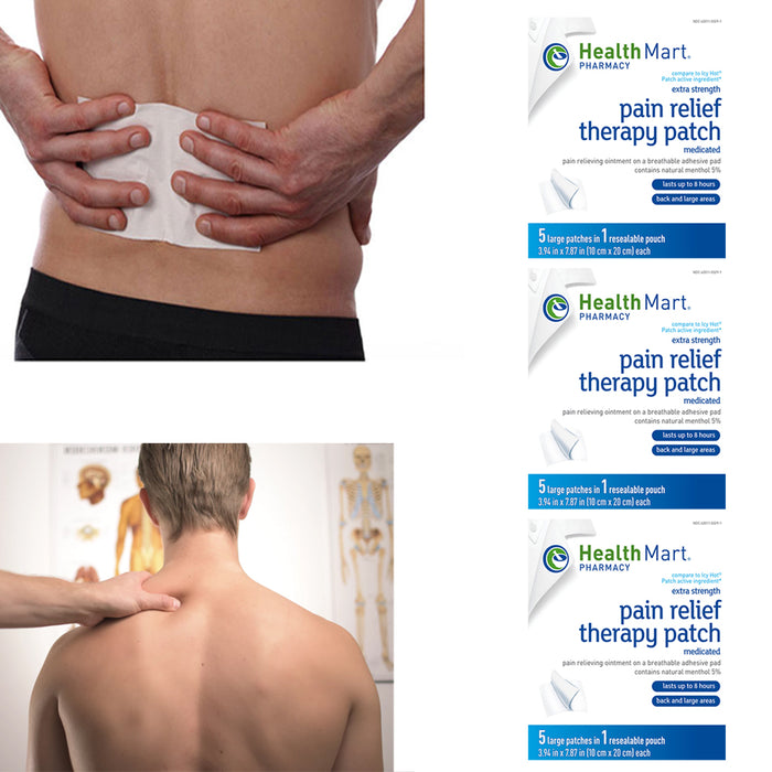15 PC Hot Medicated Patches Extra Strength Pain Relief Therapy Back Muscle Large