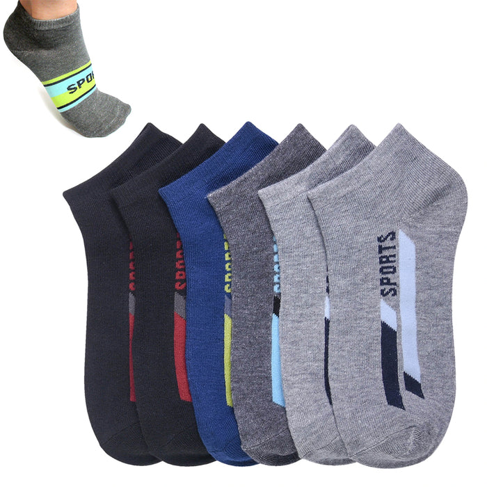 12 Pairs Sport Socks Ankle Quarter Crew Mens Stretchy Low Cut Size 9-11 Assorted