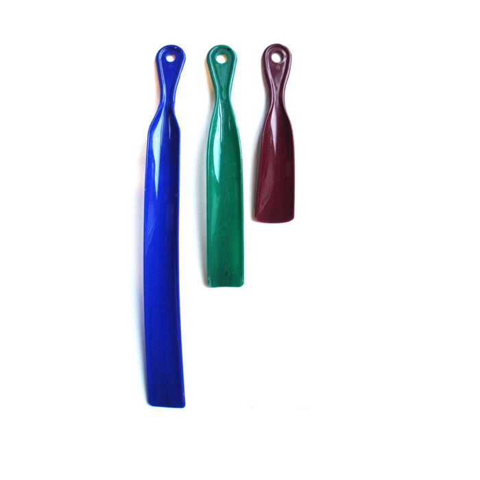 3 Pack Durable Plastic Long Handle Mens Shoe Horn Assorted Sizes 15" 10" 7" New